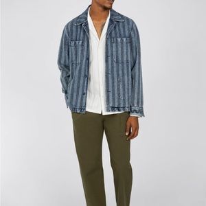 Shades of Grey Wide Striped Denim Overshirt